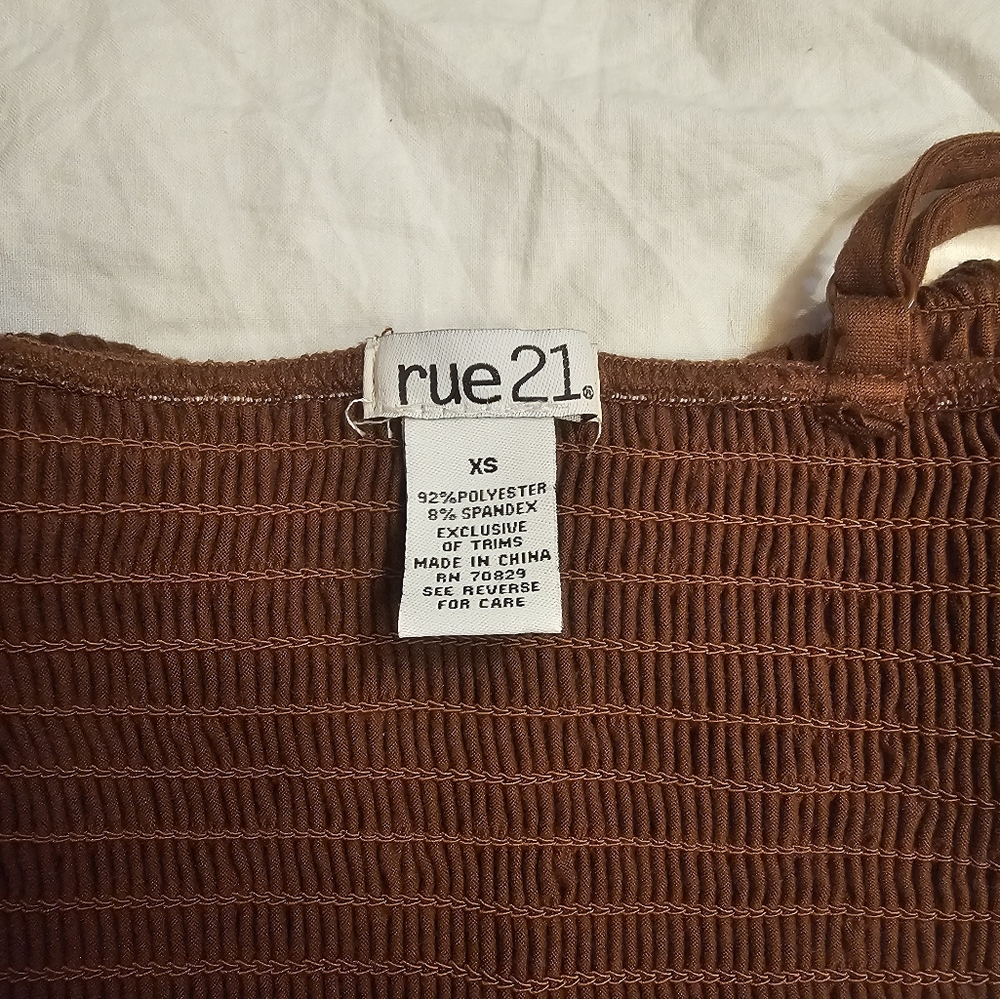 Rue21 Brown Crop Top Size XS - Picture 9 of 9